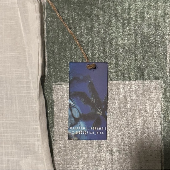 NWT White Linen Shirt Swim Cover Up Another Day in Paradise - Picture 5 of 7